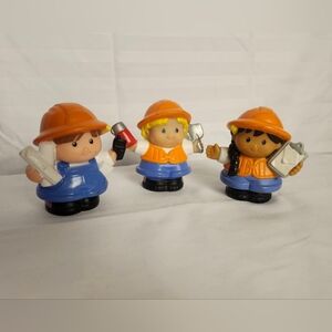 Little People Fisher Price LOT OF 3 Construction Workers